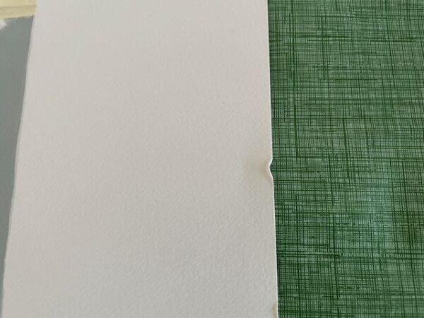 Vertical edge showing paper dent on Picasso lithograph
