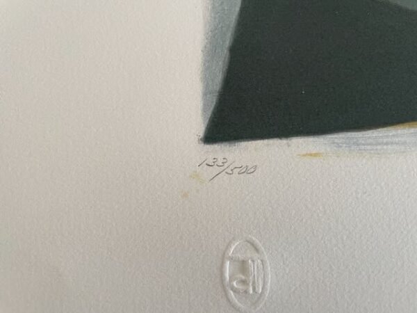 Edition number 133/500 and embossed seal on Picasso lithograph