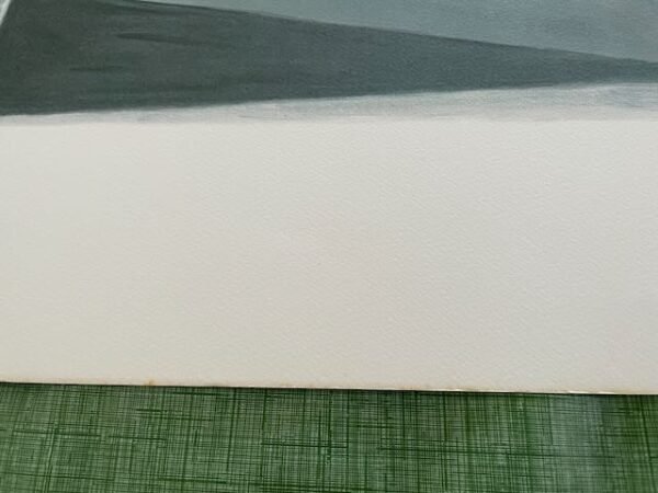 Bottom edge detail of unframed Picasso lithograph showing slight discoloration