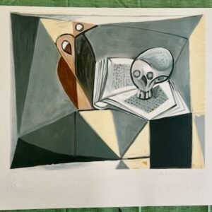 Signed Picasso lithograph – Skull and Book full artwork image